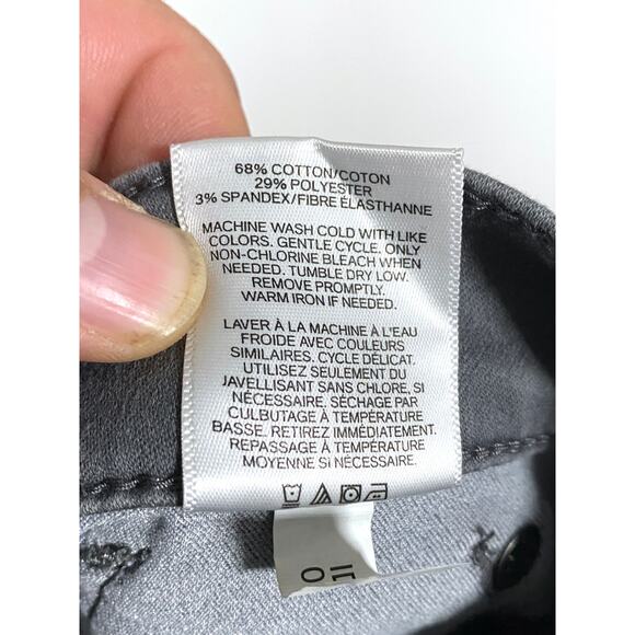 Express Legging Mid Rise Jeans Gray Denim Womens 2S 2 Short Stretch Classic Y2K - Picture 8 of 8